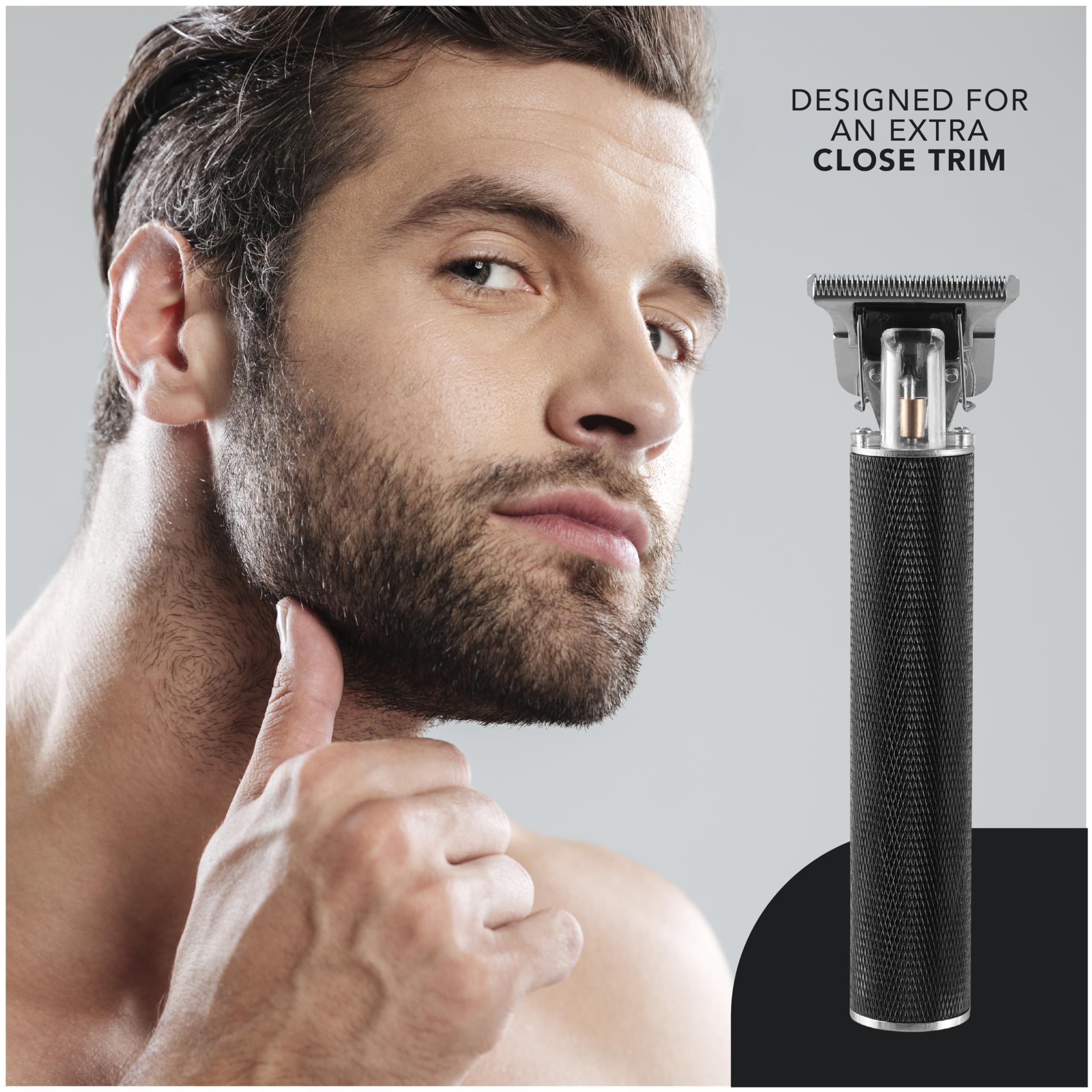 Members Only Hair Trimmer for Men, Lithium T-Blade Hair & Beard, High-Performance Stainless-Steel Blades, Close Trim Design, Type-C Rechargeable Battery, 4 Length Guards, Cleaning Brush - Image 6