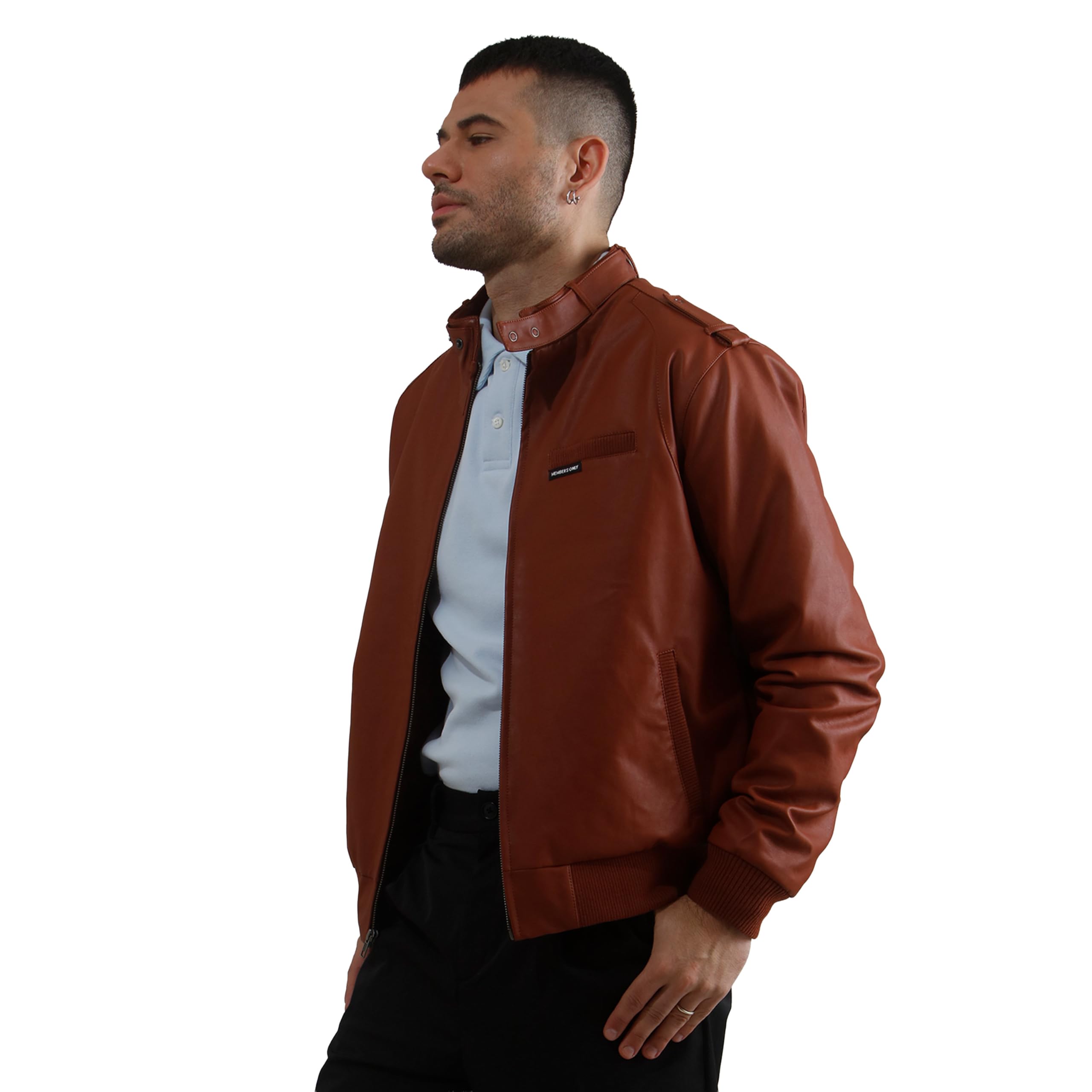 Members Only Iconic Racer Faux Leather Jacket Men - Image 4