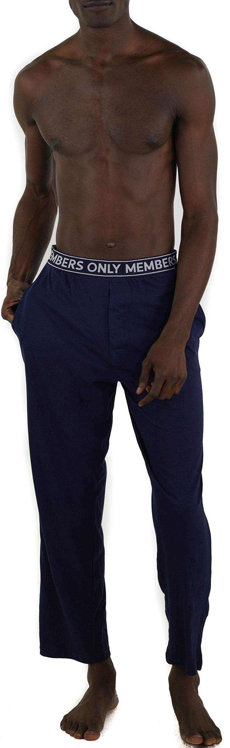 Members Only Men's Jersey Sleep Pant Cotton Woven with Two Side Pockets - Image 3