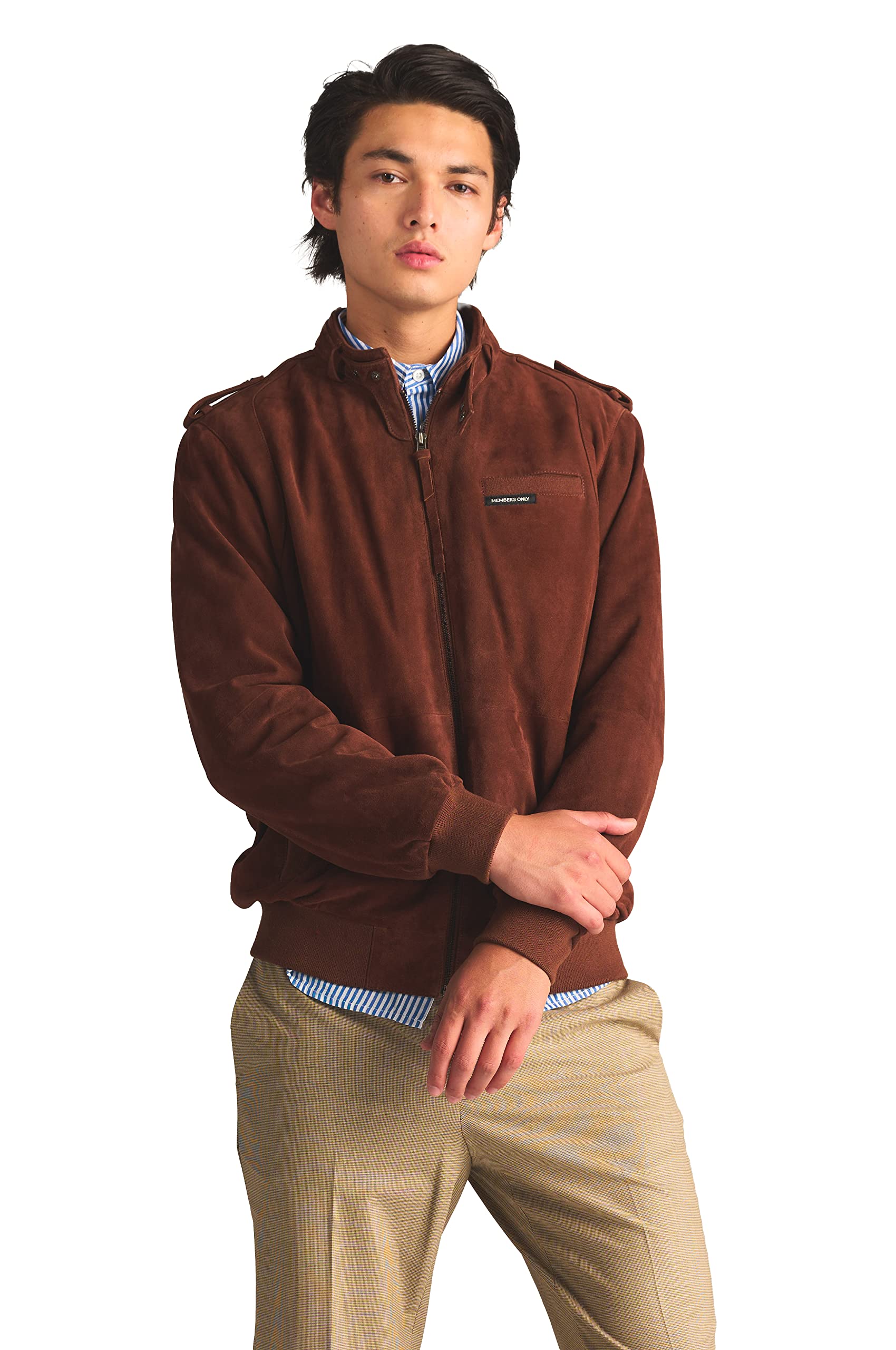 Members Only Men's Soft Suede Iconic Jacket |Slim Fit| - Image 5