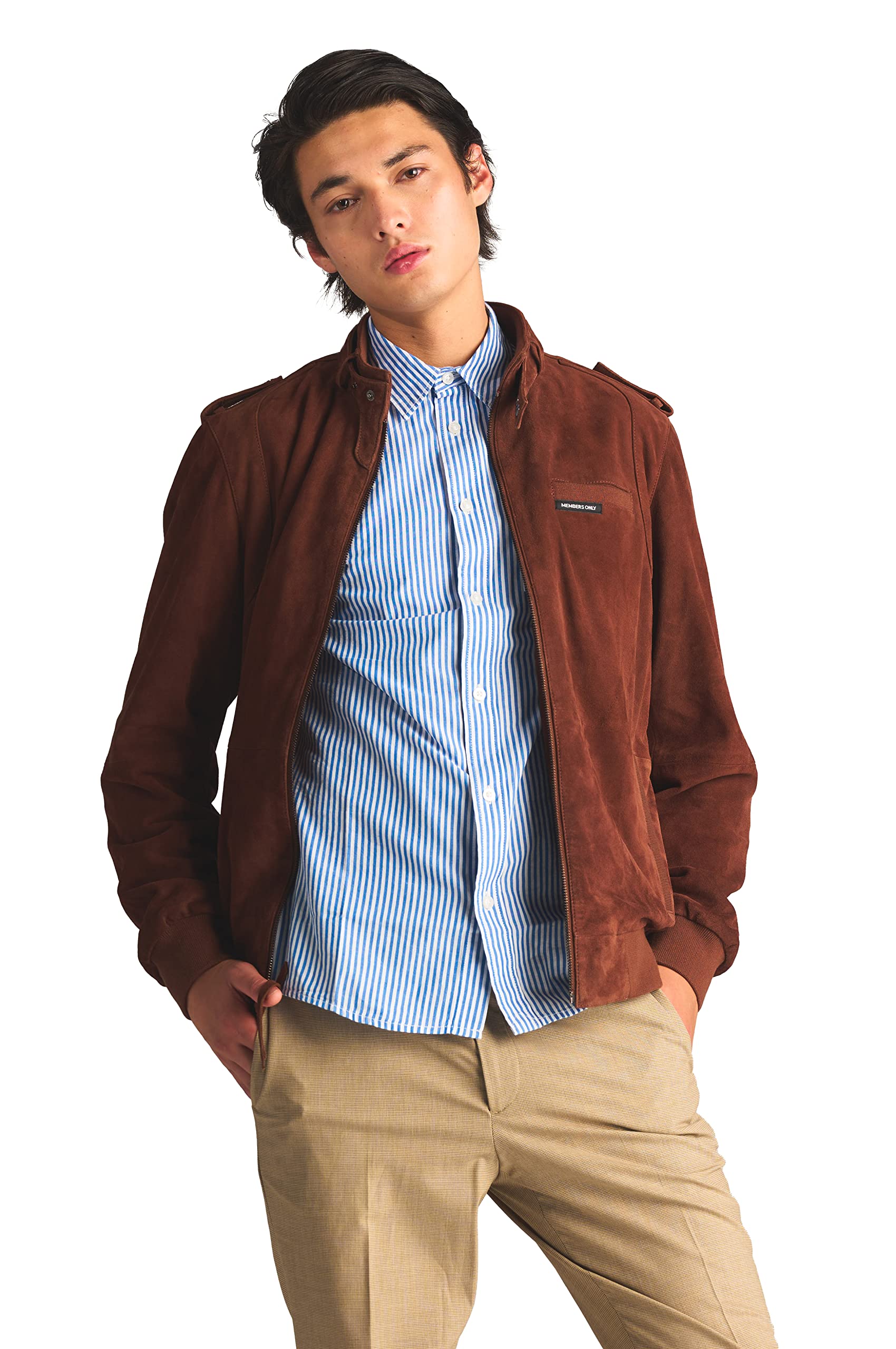 Members Only Men's Soft Suede Iconic Jacket |Slim Fit| - Image 7