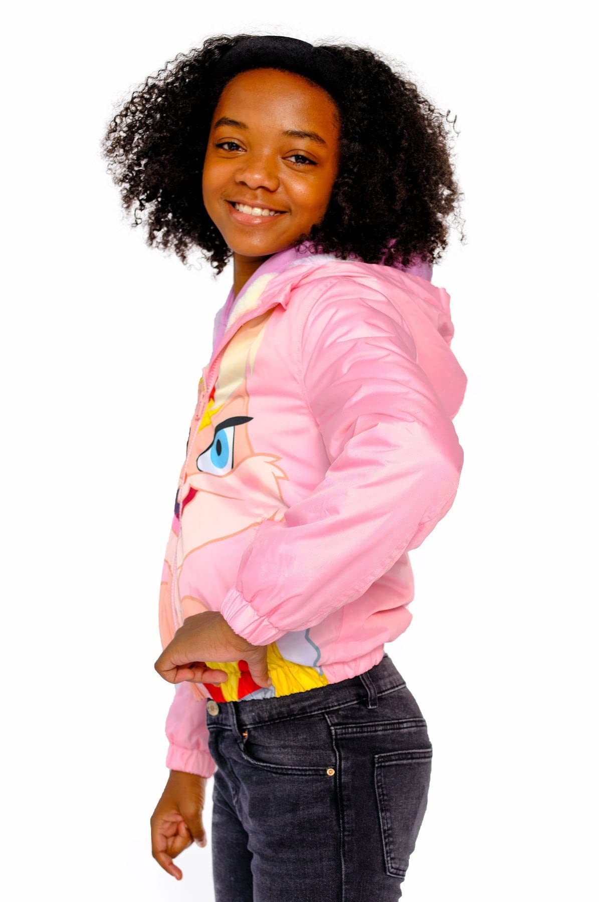 Members Only Printed, Midweight With Fur Lining Jacket for Girls (Pack of 1) - Image 3