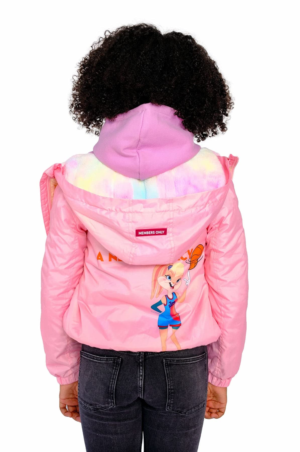 Members Only Printed, Midweight With Fur Lining Jacket for Girls (Pack of 1) - Image 5