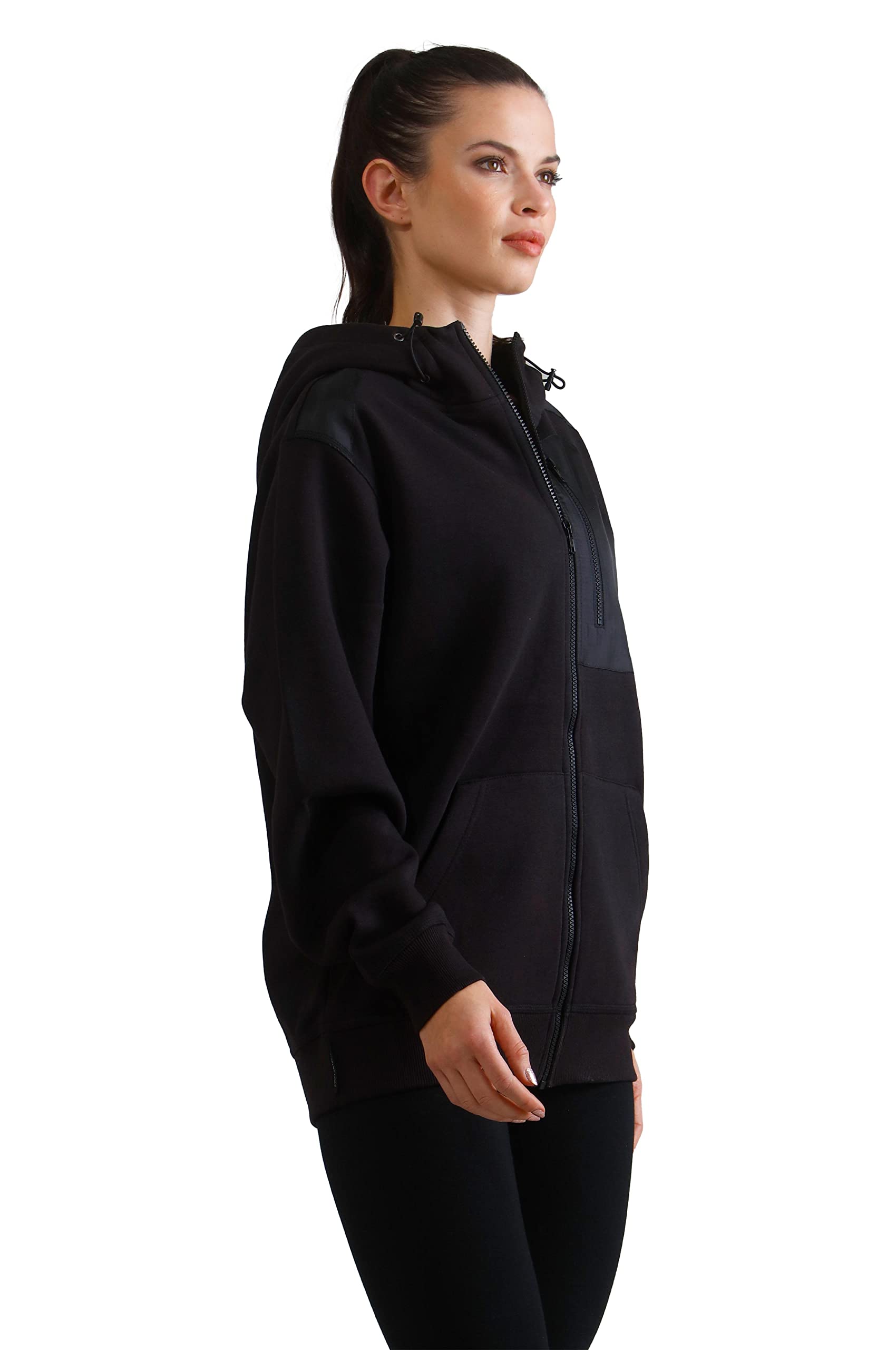 Members Only Women's Brooklyn Zip-Up Oversized Hoodie - Image 4