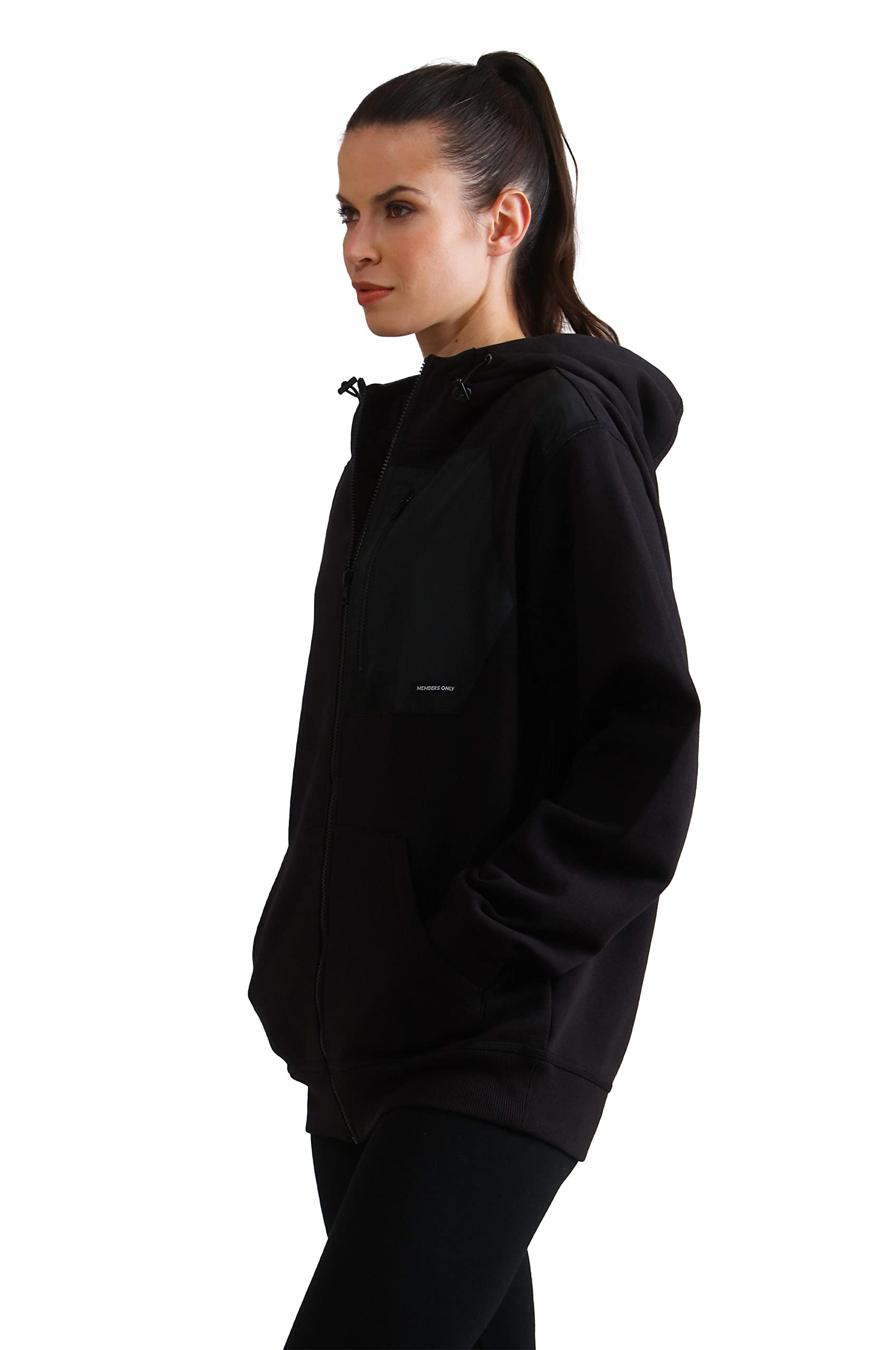 Members Only Women's Brooklyn Zip-Up Oversized Hoodie - Image 7
