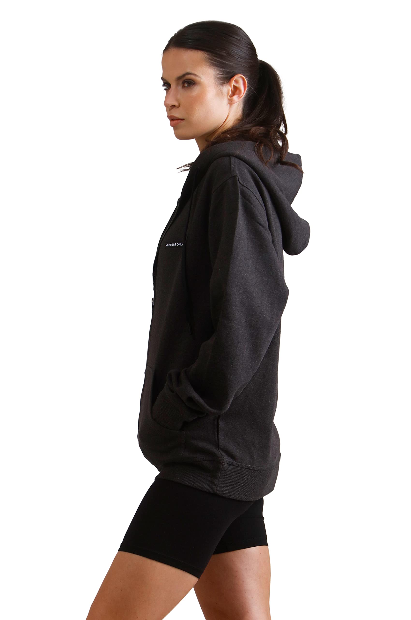 Members Only Women's Brooklyn Zip-Up Oversized Hoodie - Image 5