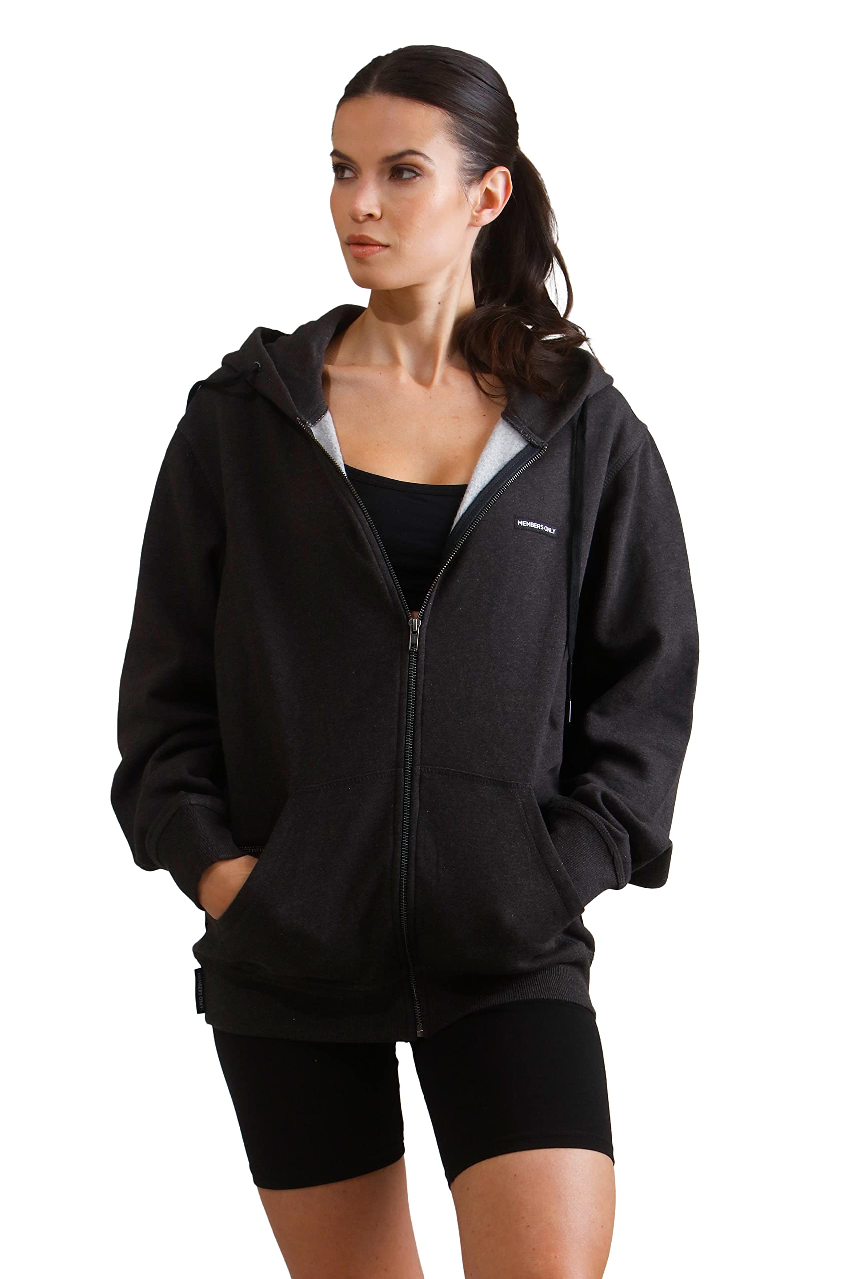 Members Only Women's Brooklyn Zip-Up Oversized Hoodie - Image 6