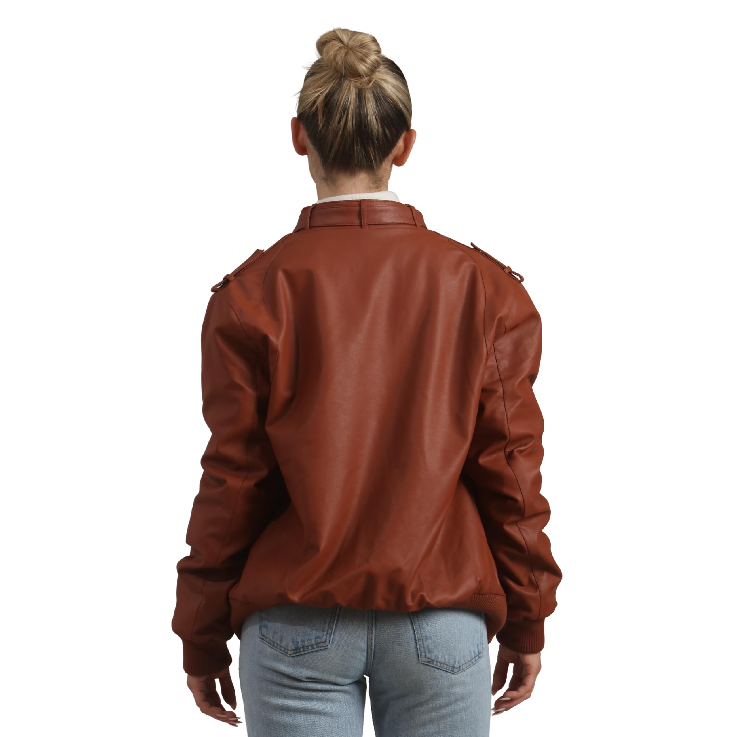 Members Only Women's Faux Leather Iconic Racer Jacket - Image 5