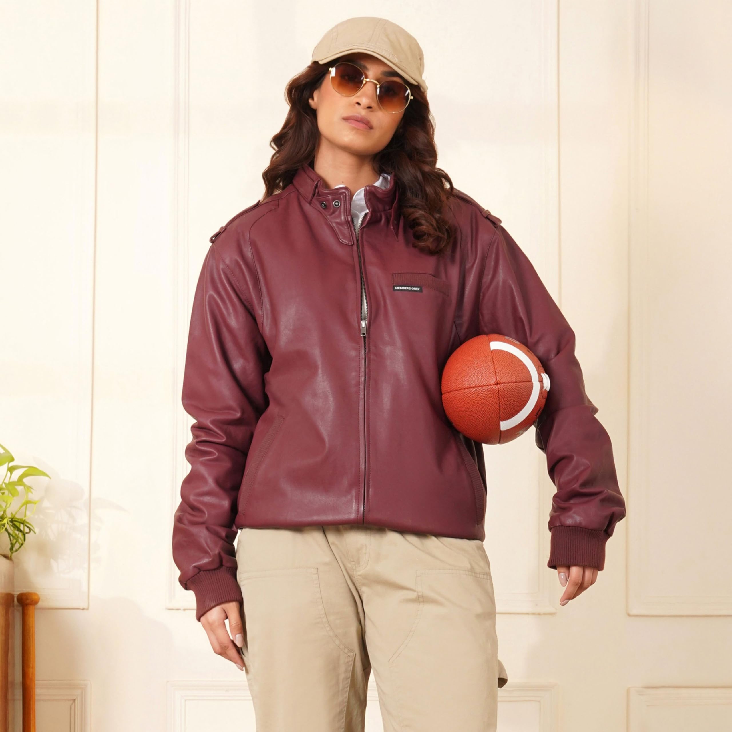 Members Only Women's Faux Leather Iconic Racer Jacket - Image 3