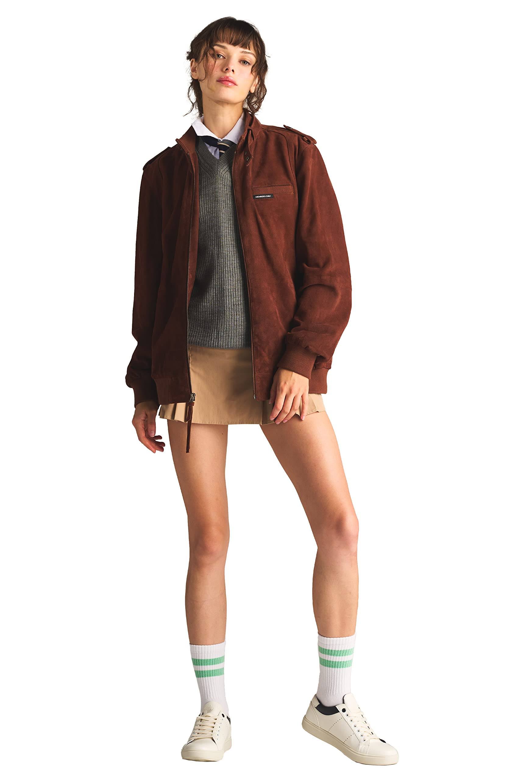 Members Only Women's Soft Suede Iconic Oversized Jacket - Image 6